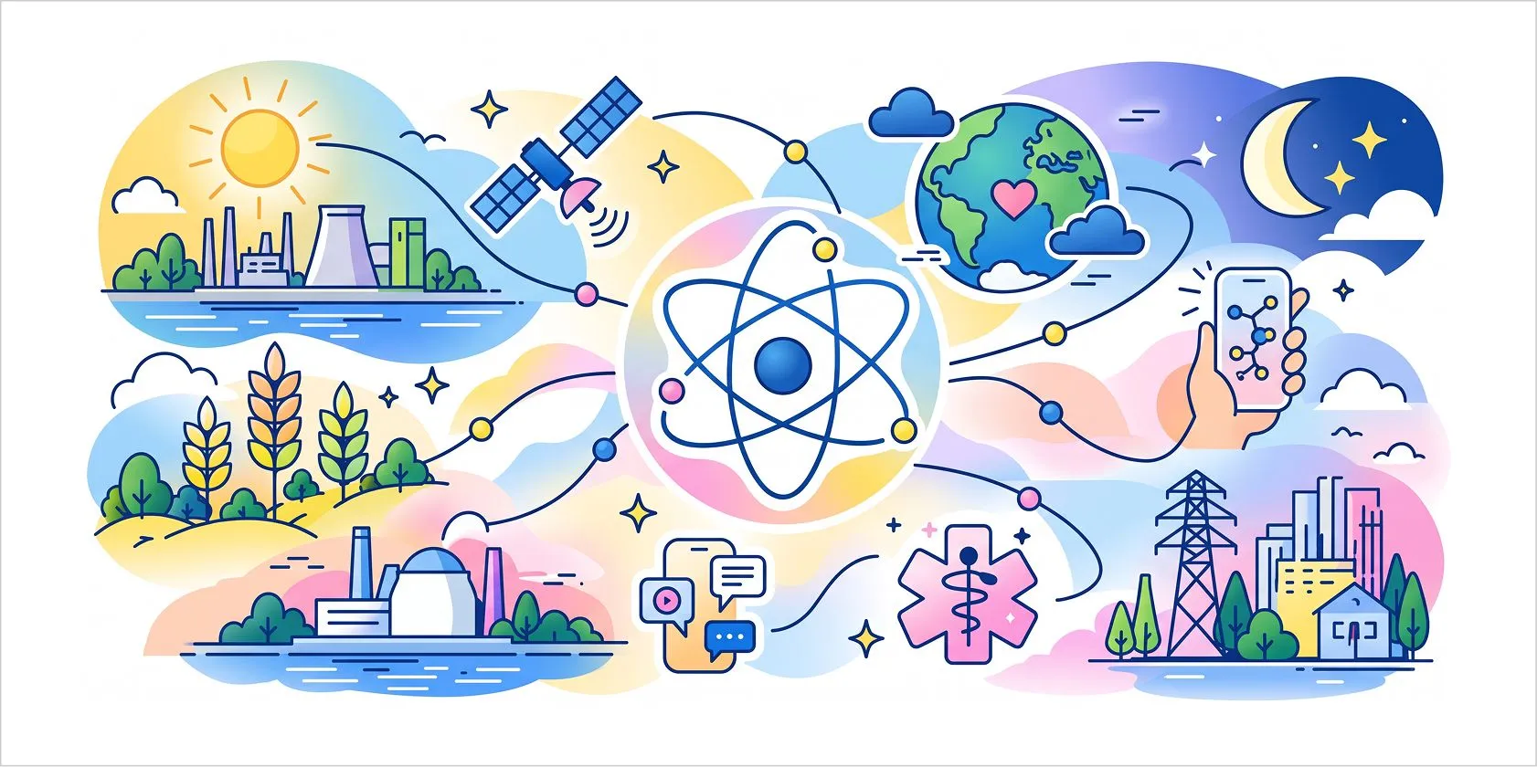 The general scheme of atomic activity